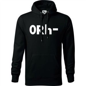 męska bluza z kapturem - grupa krwi 0 rh-