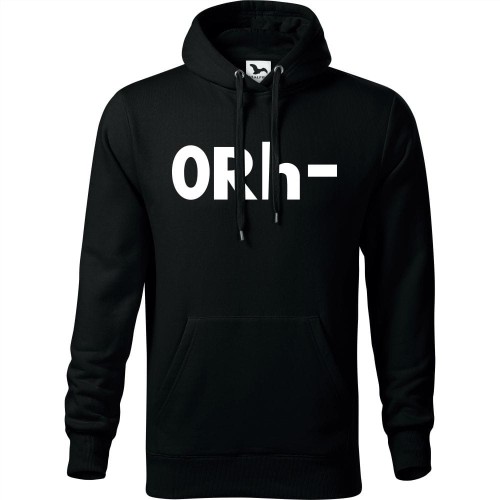 męska bluza z kapturem - grupa krwi 0 rh-