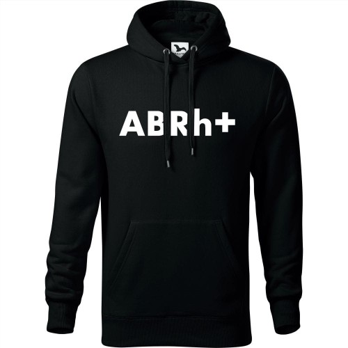 męska bluza z kapturem - grupa krwi ab rh+