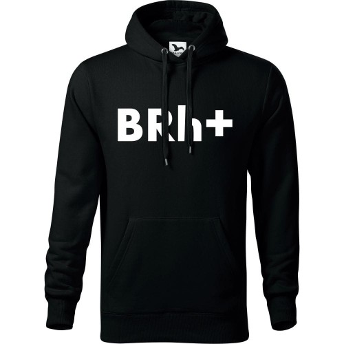męska bluza z kapturem - grupa krwi b rh+