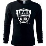 męska koszulka z dł. rękawem - łowię bo lubię