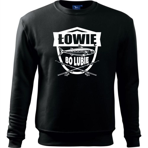 męska bluza klasyczna - łowię bo lubię