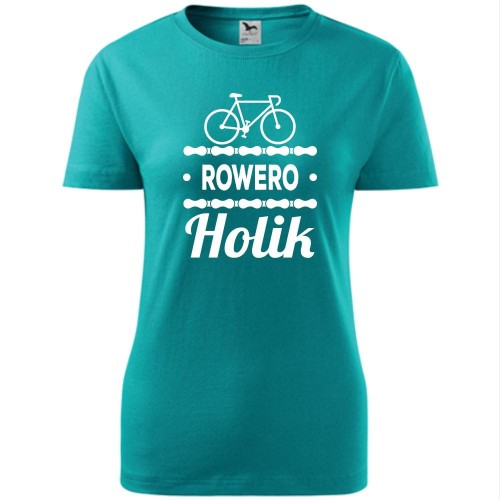 damska koszulka taliowana - roweroholik