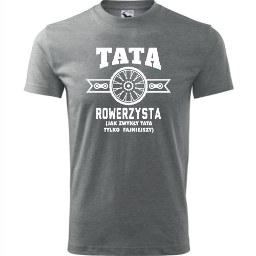męska koszulka - tata rowerzysta (jak zwykły tata tylko fajniejszy)