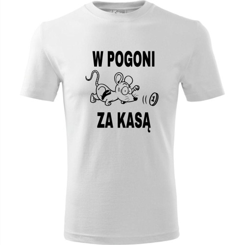 męska koszulka - w pogoni za kasą