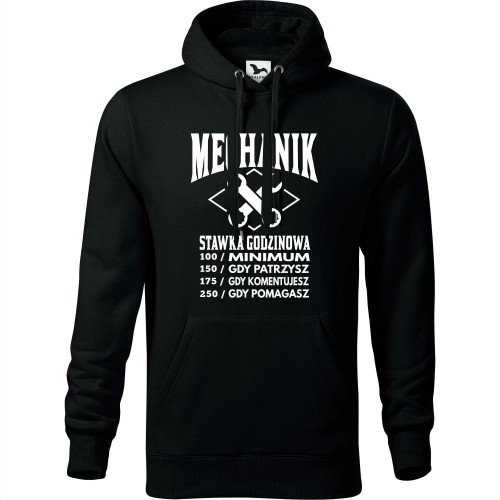 męska bluza z kapturem - mechanik - stawka godzinowa