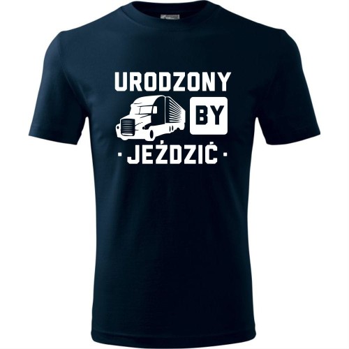 męska koszulka - urodzony by jeździć