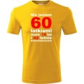 Żółta Męska koszulka - nie jestem 60 latkiem, mam 18 lat i 42 lata doświadczenia urodziny prezent. Dostępne wszystkie rozmiary S, M, L, XL, XXL, XXXL, XXXXL. Zapraszamy do zakupu.