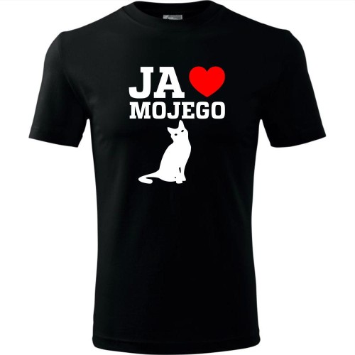 męska koszulka - ja kocham mojego kota