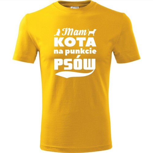 męska koszulka - mam kota na punkcie psów