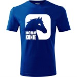 męska koszulka - kocham konie