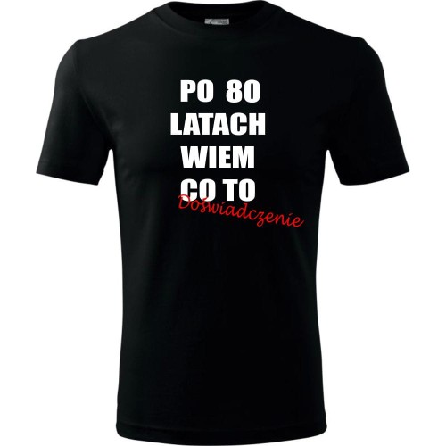 Męska koszulka - po 80 latach wiem co to doświadczenie