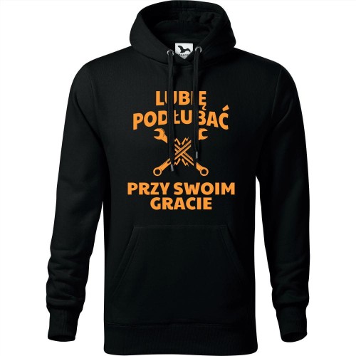 męska bluza z kapturem - lubię podułbać przy swoim gracie