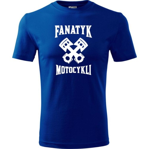 męska koszulka - fanatyk motocykli