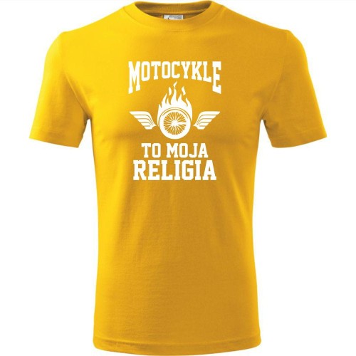 męska koszulka - motocykle to moja religia