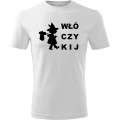 Biała Męska koszulka Turystyczna - Włóczykij.