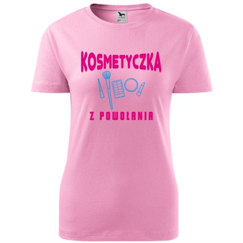 damska koszulka taliowana - kosmetyczka z powołania