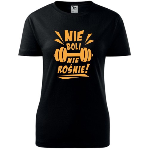 damska koszulka taliowana - nie boli nie rośnie