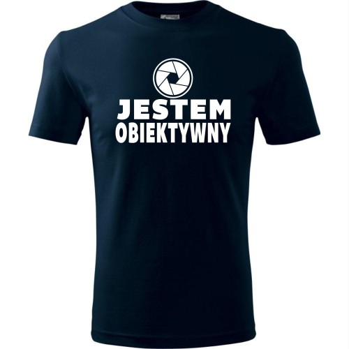 męska koszulka - jestem obiektywny