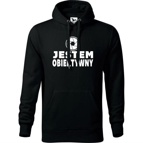 męska bluza z kapturem - jestem obiektywny