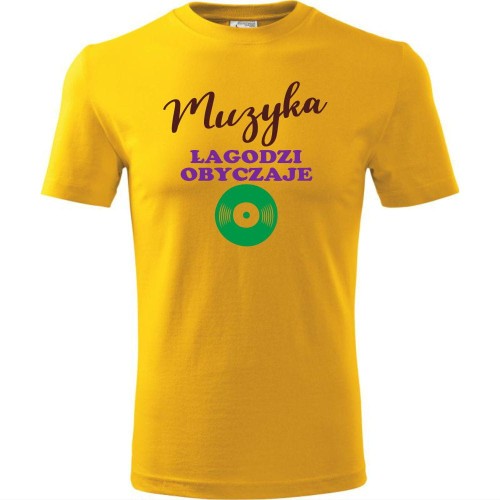 męska koszulka - muzyka łagodzi obyczaje