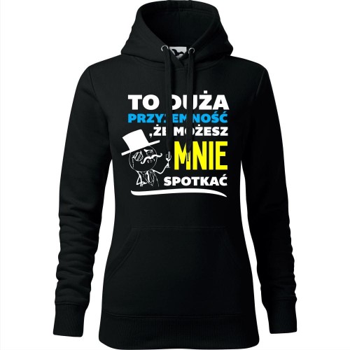 damska bluza z kapturem - to duża przyjemność, że możesz mnie spotkać