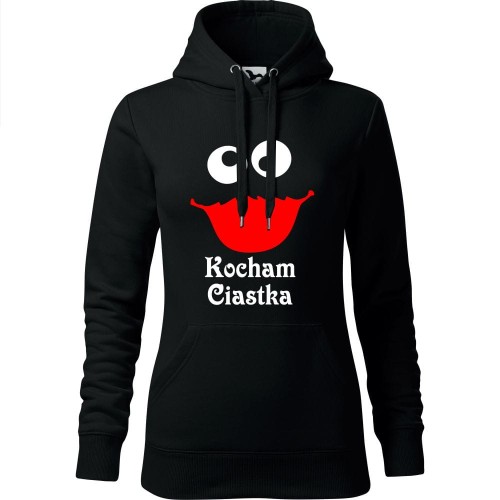 damska bluza z kapturem - kocham ciastka
