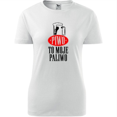 damska koszulka taliowana - piwo to moje paliwo 02