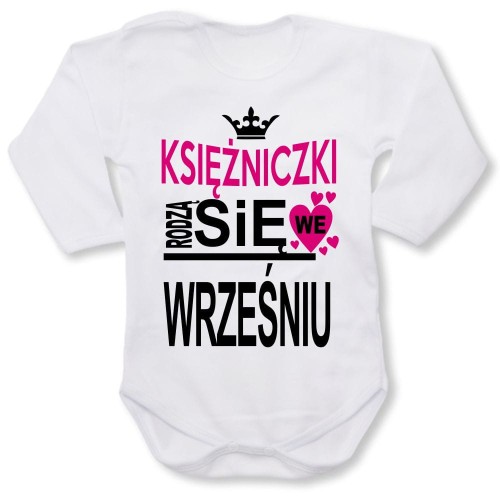 Dziecięce body z dł. rękawem - Księżniczki rodzą się we wrześniu