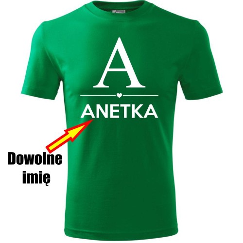 Dziecięca koszulka - Pierwsza litera imienia + Twoje imię