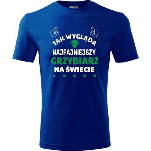 męska koszulka - tak wygląda najfajniejszy grzybiarz na świecie