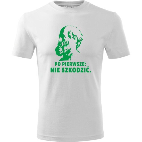 męska koszulka - po pierwsze: nie szkodzić