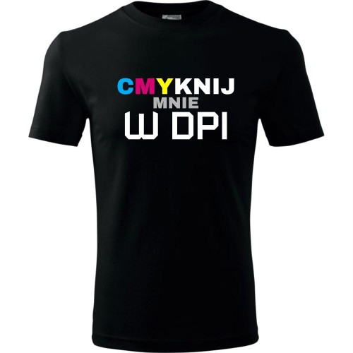 męska koszulka - cmyknij mnie w dpi