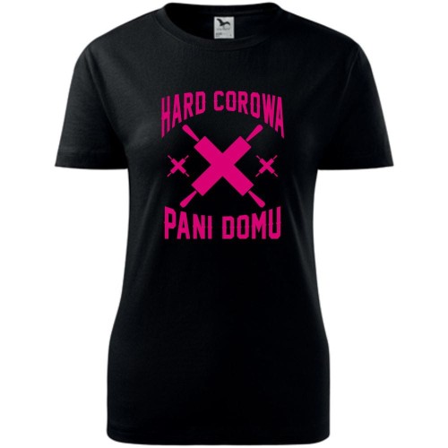 damska koszulka taliowana - hardcorowa pani domu
