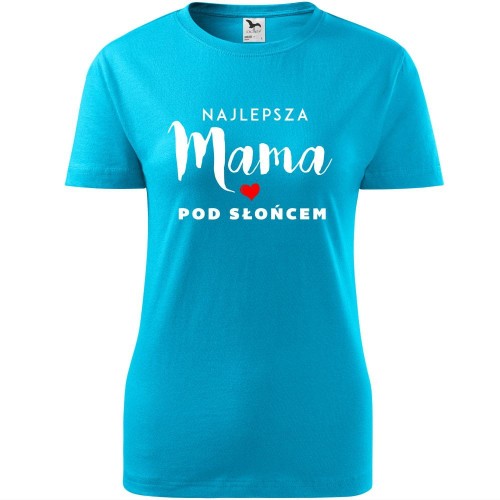 damska koszulka taliowana - najlepsza mama pod słońcem