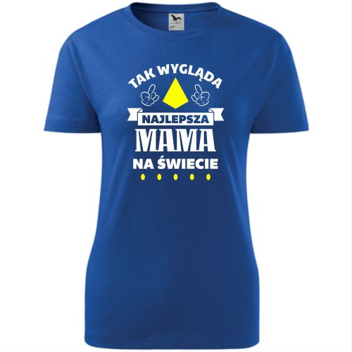 damska koszulka taliowana - tak wygląda najlepsza mama na świecie 03