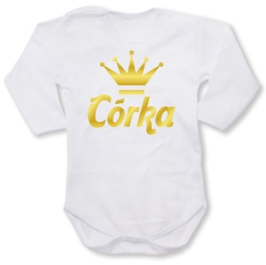 dziecięce body z dł. rękawem - korona córka