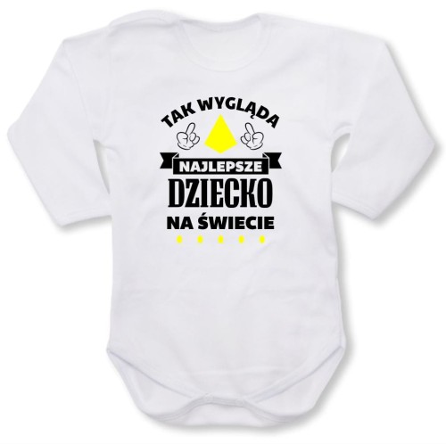 dziecięce body z dł. rękawem - tak wygląda najlepsze dziecko na świecie