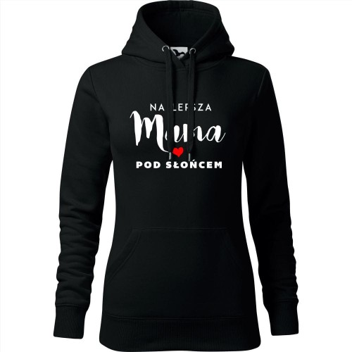 damska bluza z kapturem - najlepsza mama pod słońcem