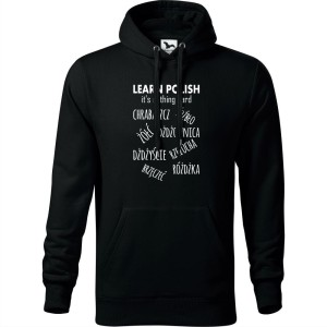 męska bluza z kapturem - learn polish - it's nothing hard