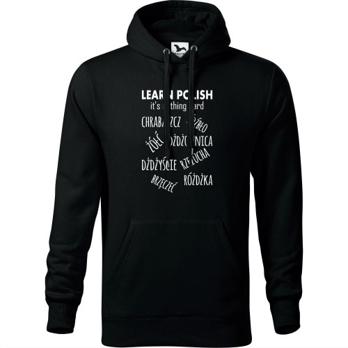 męska bluza z kapturem - learn polish - it's nothing hard