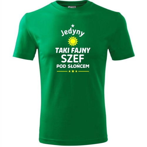 męska koszulka - jedyny taki fajny szef pod słońcem