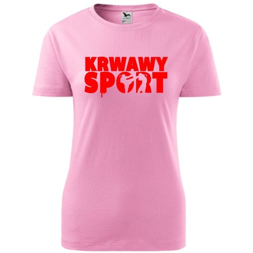 damska koszulka taliowana - krwawy sport