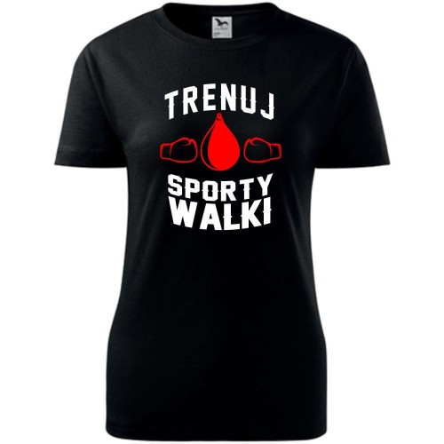 damska koszulka taliowana - trenuj sporty walki