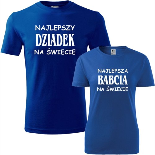 zestaw koszulek damska i męska - najlepsza babcia i najlepszy dziadek na świecie 01