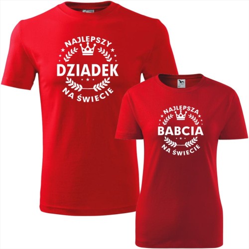 zestaw koszulek damska i męska - najlepsza babcia i najlepszy dziadek na świecie 05