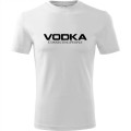 biała męska koszulka - vodka connecting people.