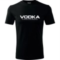czarna męska koszulka - vodka connecting people.