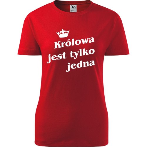 damska koszulka taliowana - królowa jest tylko jedna