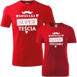 zestaw koszulek damska i męska - koszulka super teścia, koszulka super teściowej